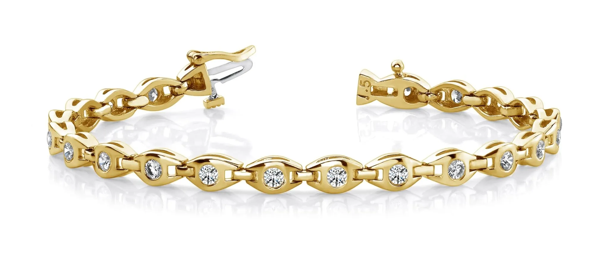 Linked Eye Lab-Grown Diamond Bracelet with 0.99 ct.(finished) 2.1mm