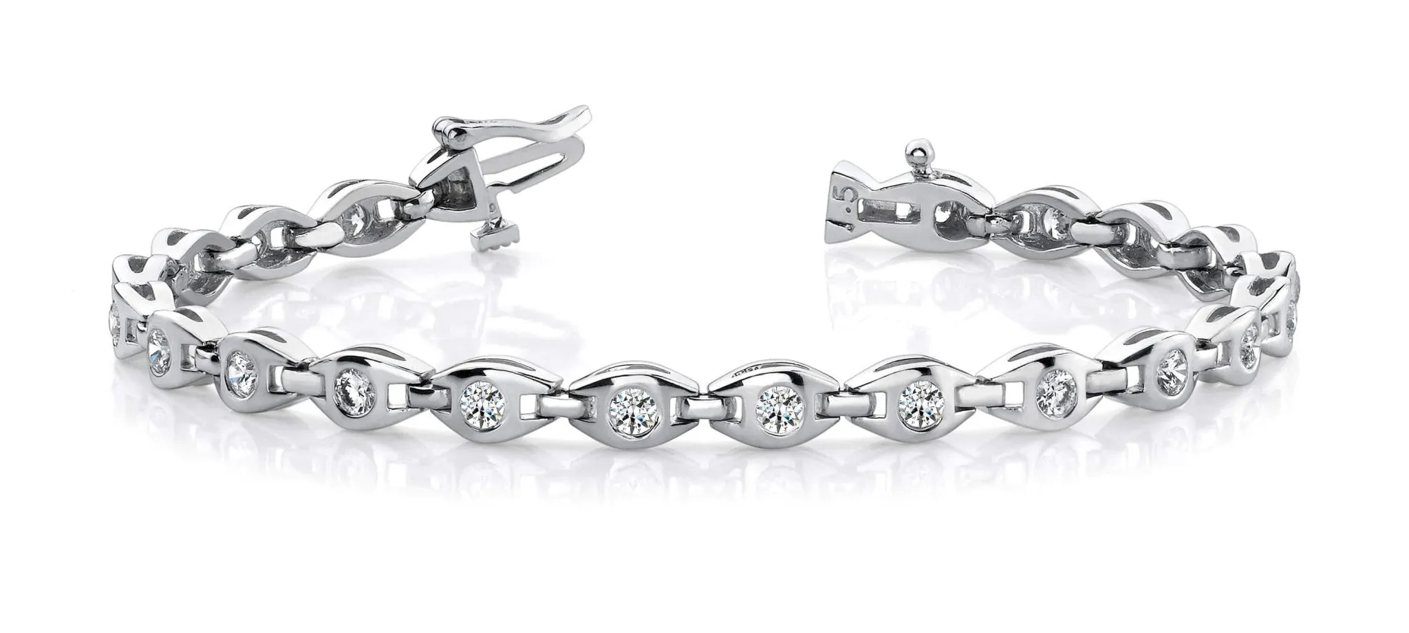 Linked Eye Lab-Grown Diamond Bracelet with 0.99 ct.(finished) 2.1mm