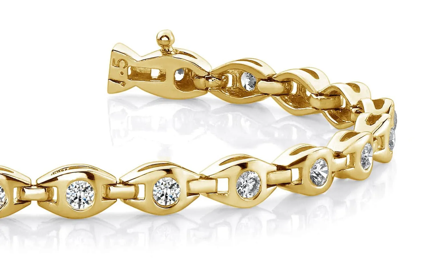 Linked Eye Lab-Grown Diamond Bracelet with 0.99 ct.(finished) 2.1mm