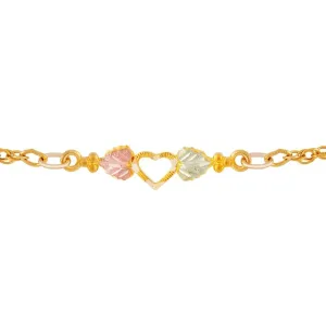 Little Heart Ankle - Black Hills Gold Bracelet