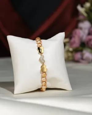 Little Heart CZ Pearl Bracelet