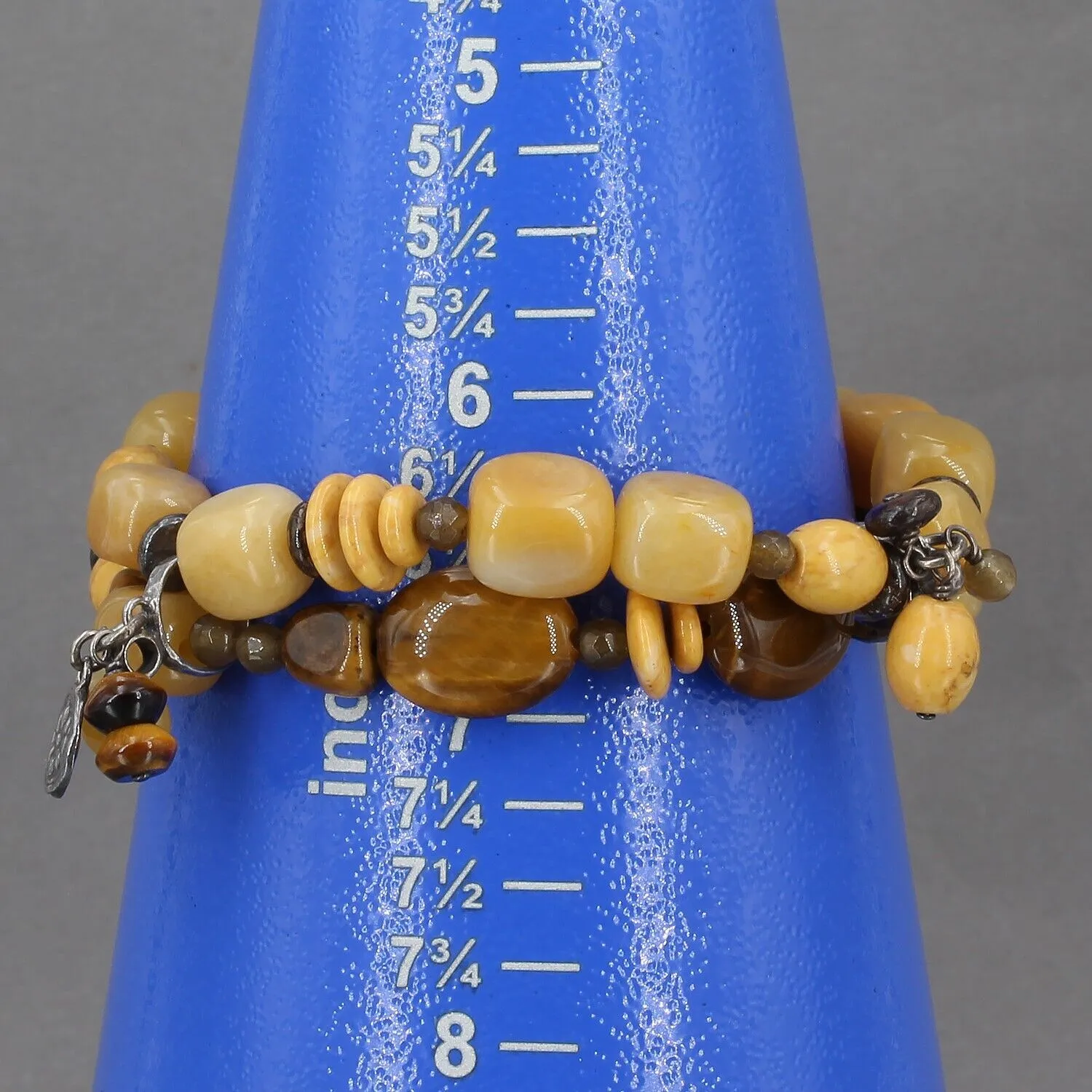 Lot of 3 Retired Silpada Beaded Stretch Bracelets - AS IS - B1775 B1362 B1847