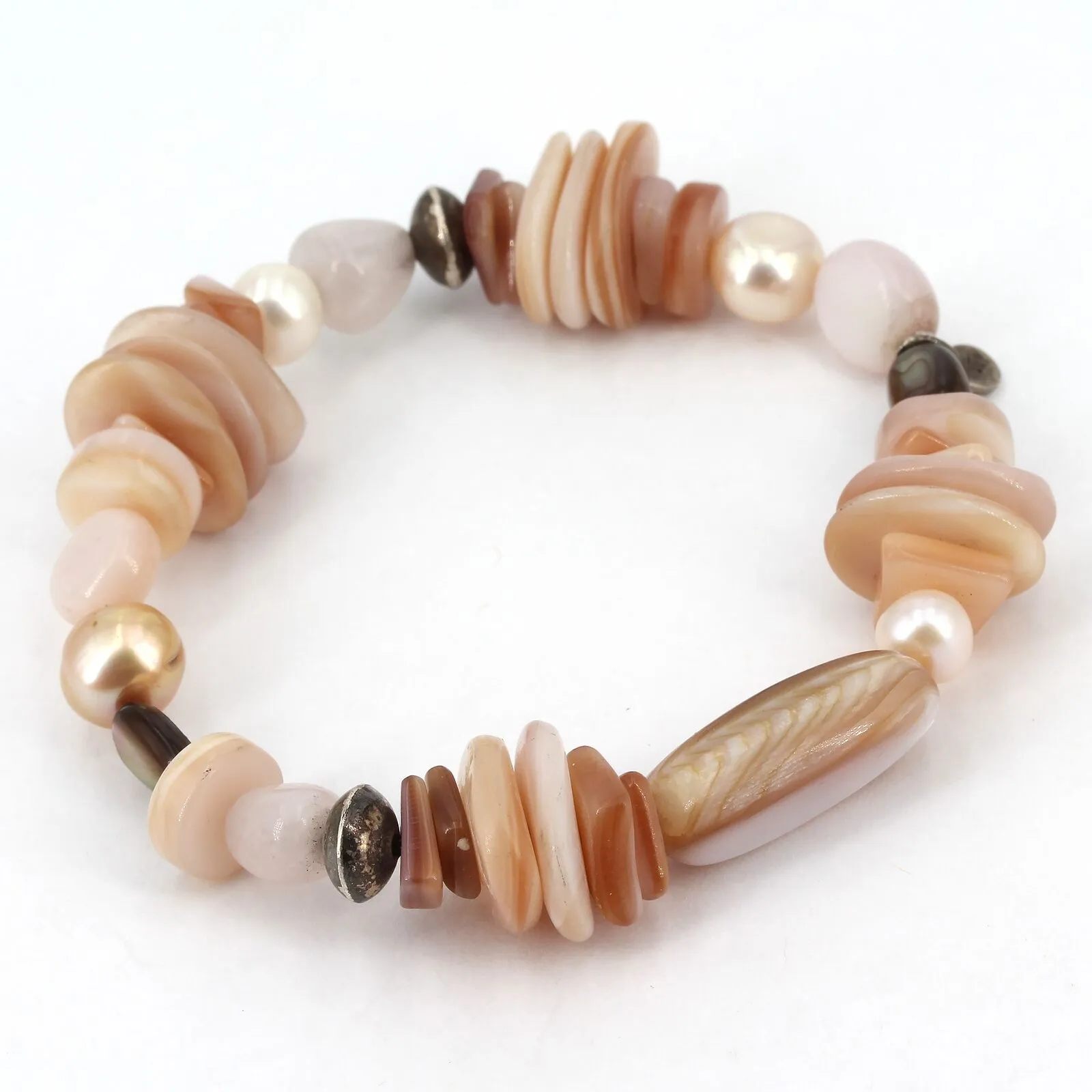 Lot of 3 Retired Silpada Beaded Stretch Bracelets - AS IS - B1775 B1362 B1847