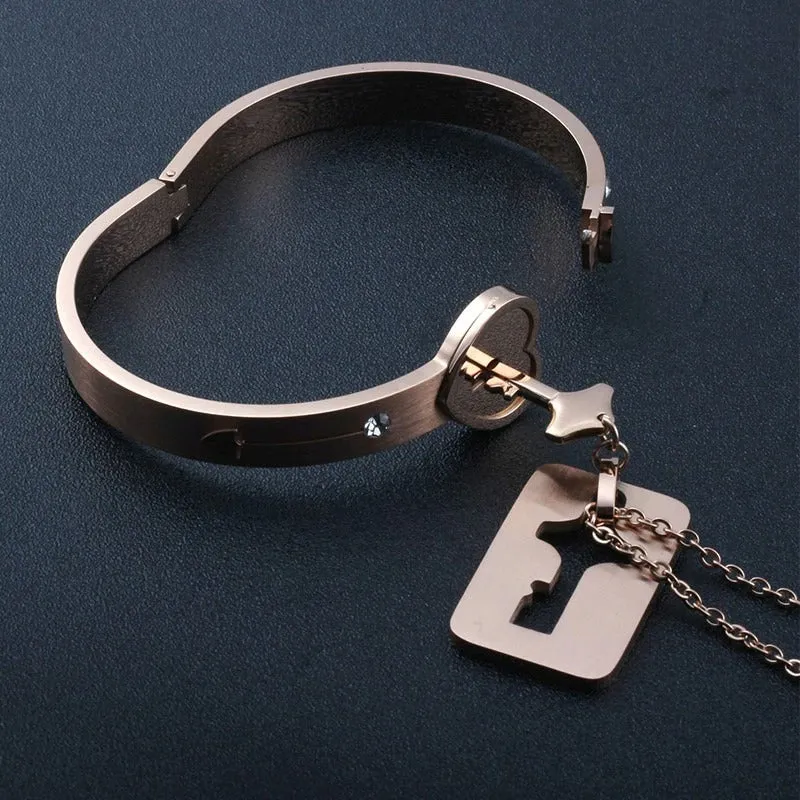 Lovers Heart Lock Bracelet