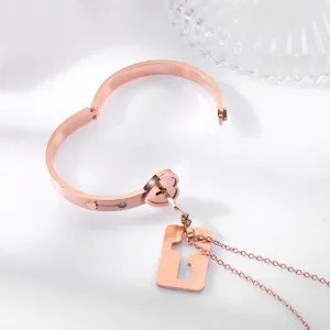 Lovers Heart Lock Bracelet