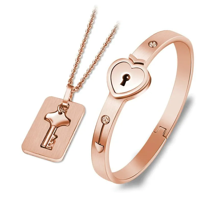 Lovers Heart Lock Bracelet