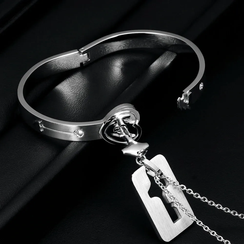 Lovers Heart Lock Bracelet