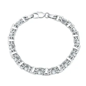 Magnum Cage Chain Men's Bracelet 6 mm Real 925 Sterling Silver