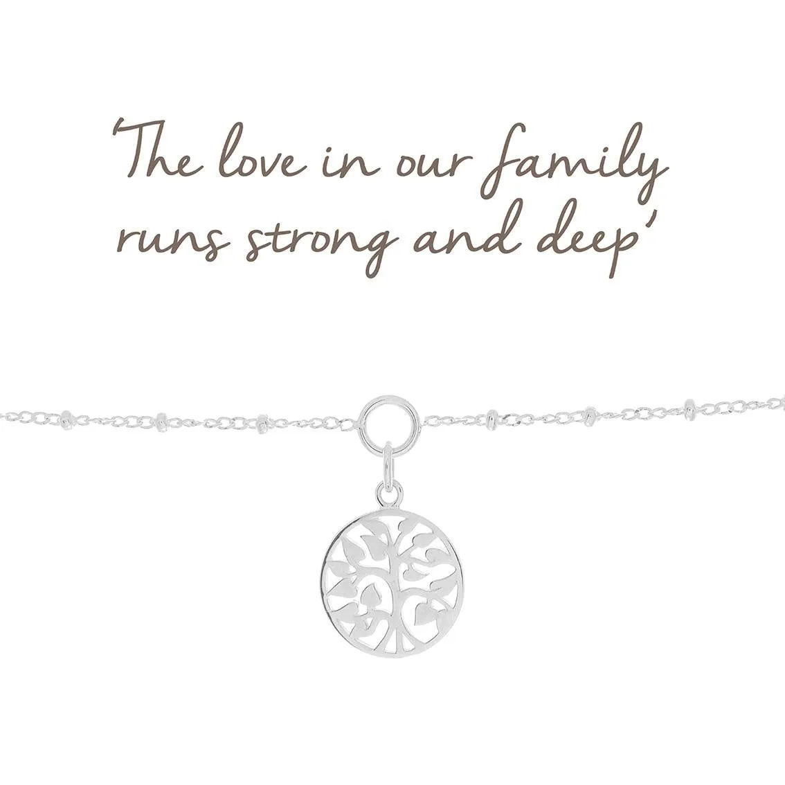 Mantra Family Tree Bracelet | Sterling Silver