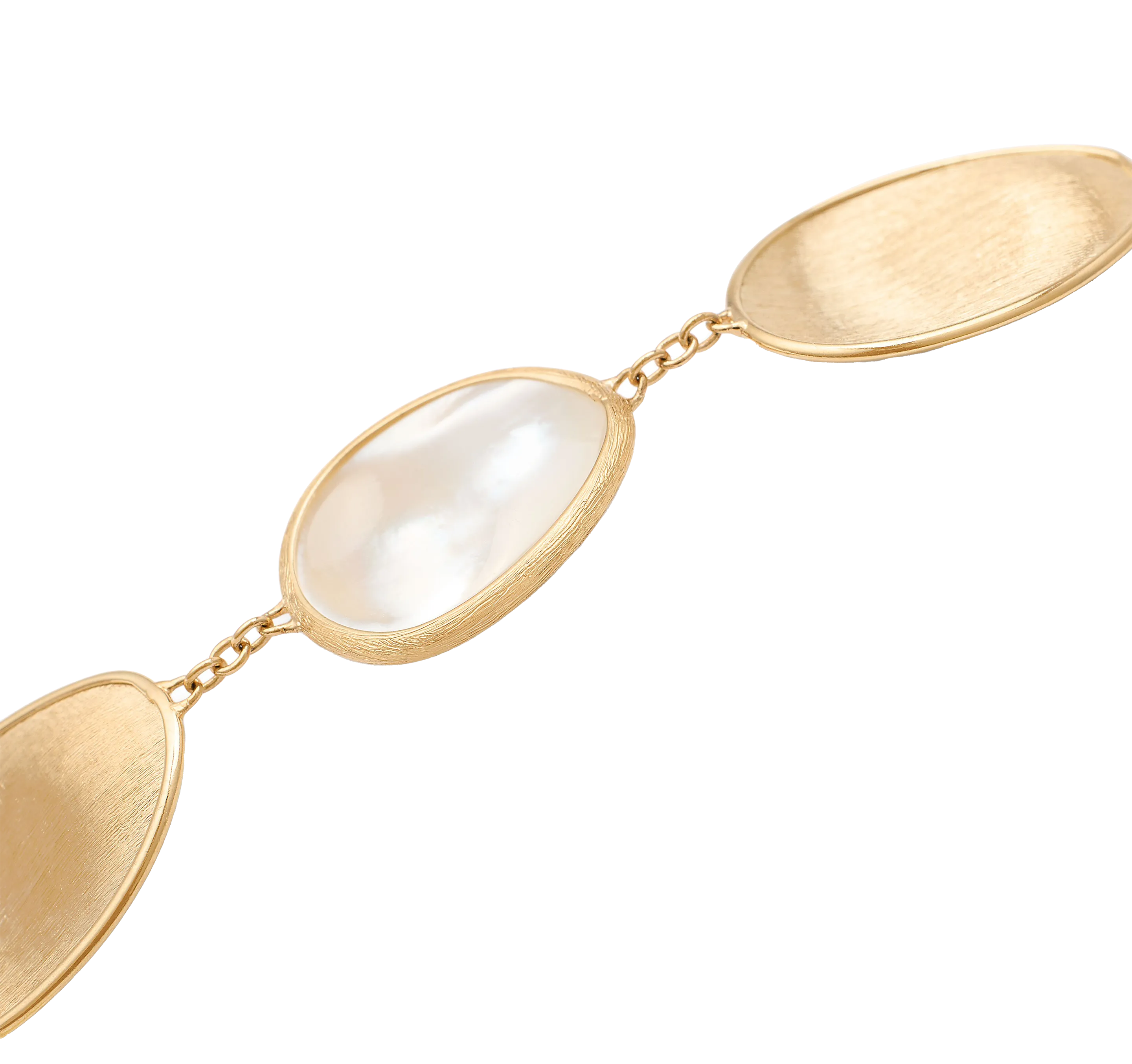 Marco Bicego Lunaria Yellow Gold Mother of Pearl Station Bracelet