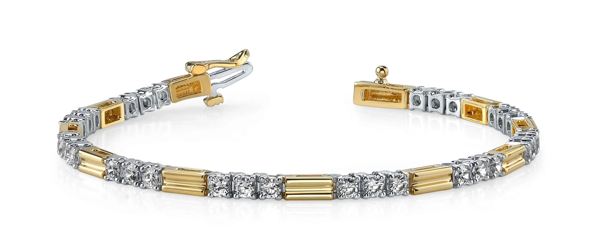 Memento Triple Diamond And Link Lab-Grown Diamond Bracelet with 2.25 ct.(finished) 2.75mm