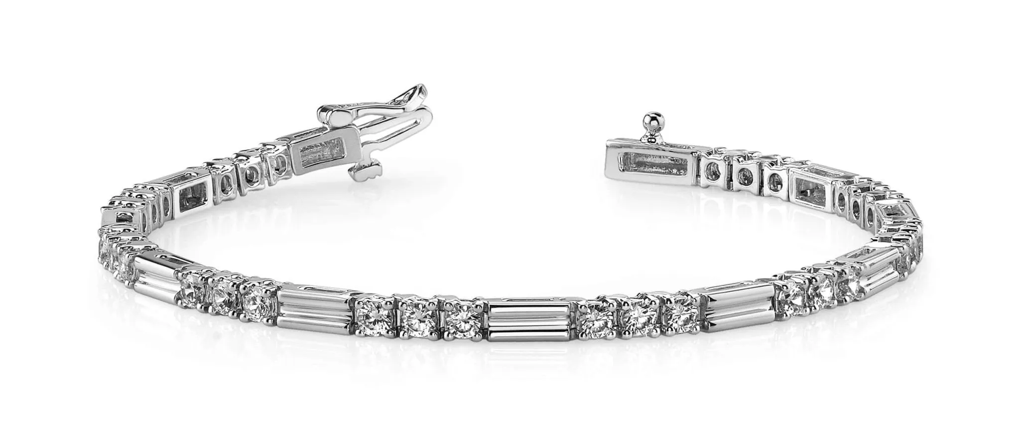 Memento Triple Diamond And Link Lab-Grown Diamond Bracelet with 2.25 ct.(finished) 2.75mm