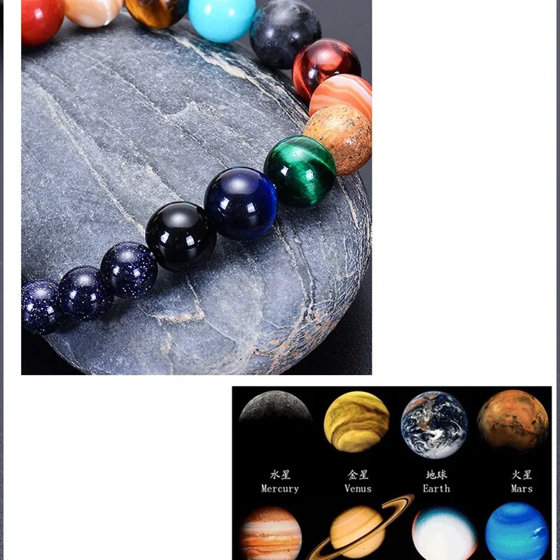 Men Bracelet for Men Women  Natural Stone Beaded