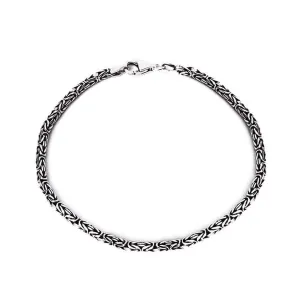 Men's Bracelet 3.5mm Sterling Silver Byzantine Chain