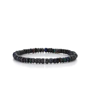 Men's Collection Gold & Diamond Rondelle on Ethiopian Opal