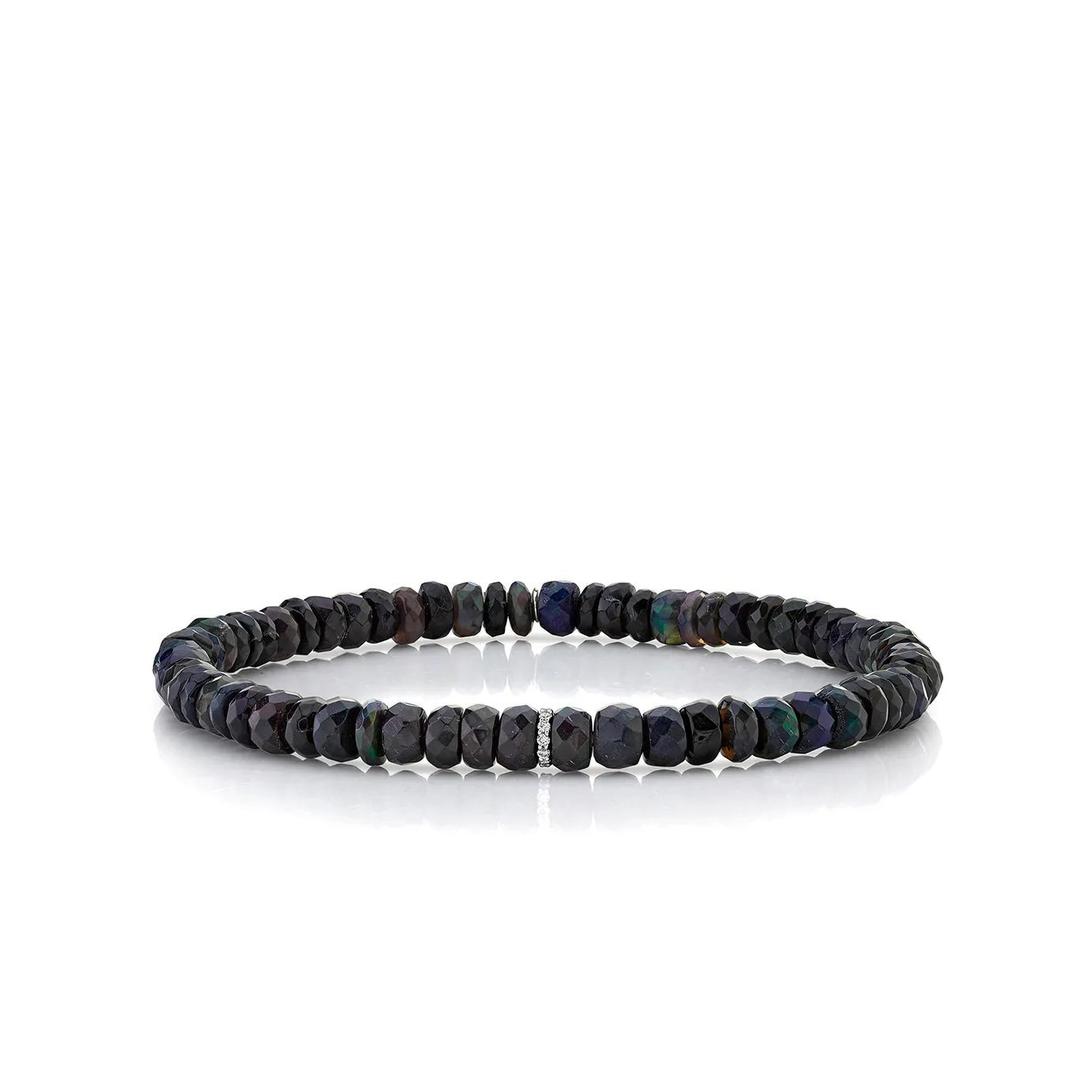 Men's Collection Gold & Diamond Rondelle on Ethiopian Opal