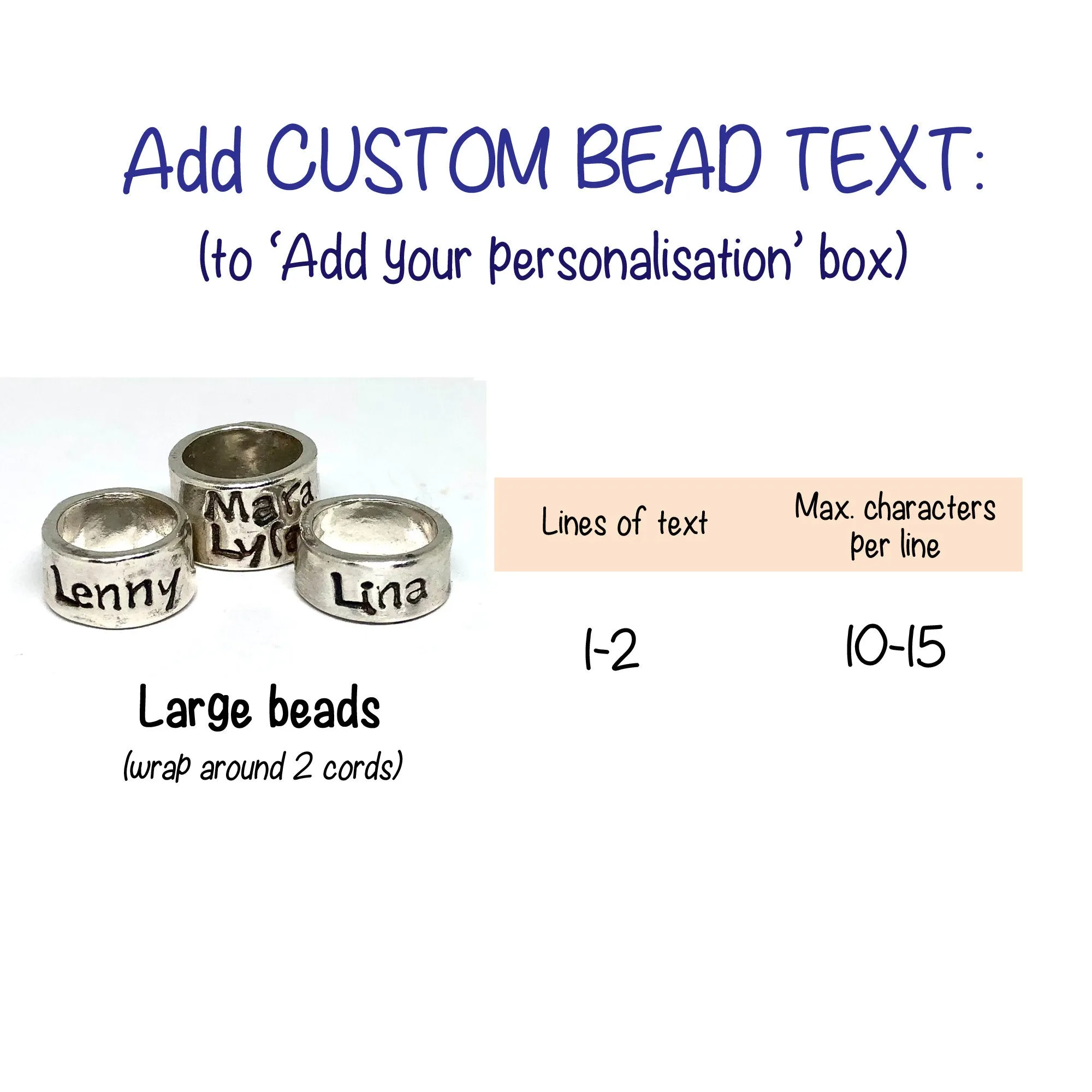 Men's Leather Wrap Bracelet with Personalised Silver Beads
