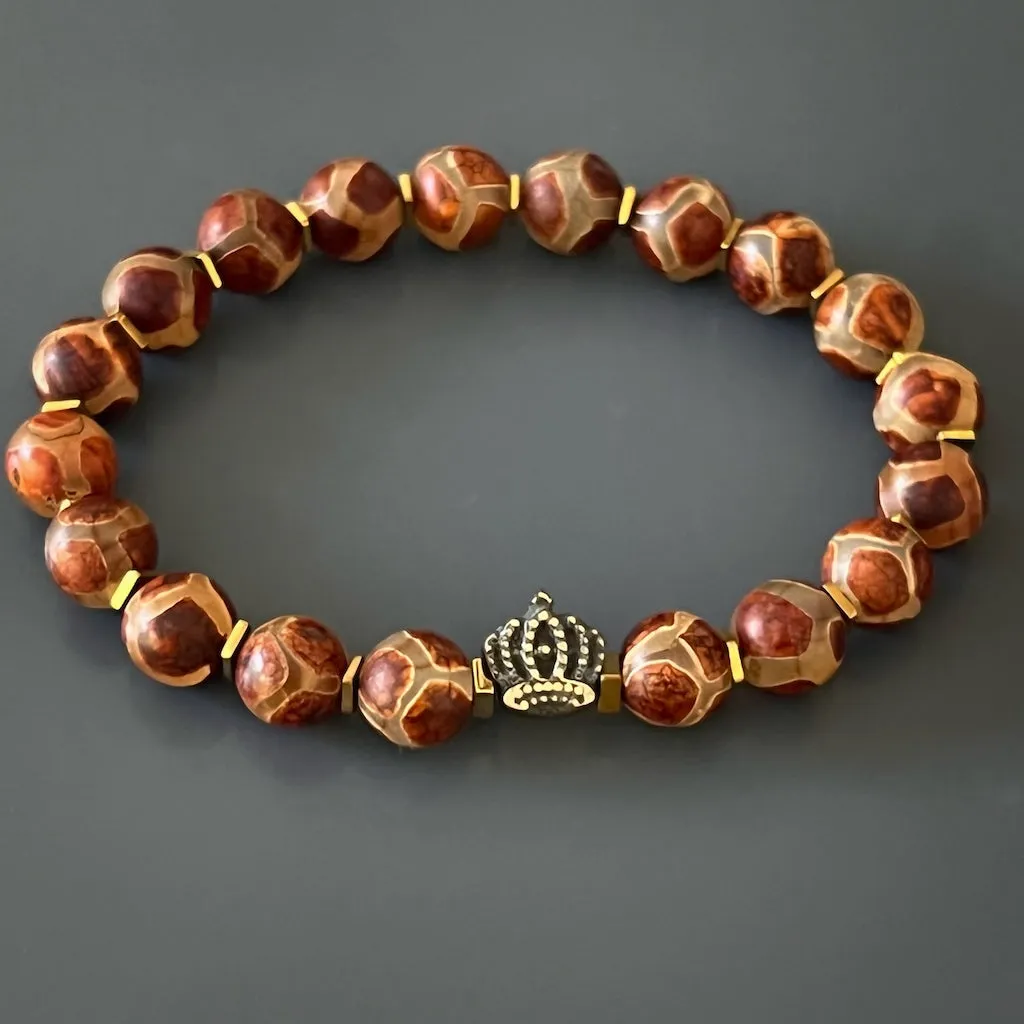 Men's Spiritual Beaded King Crown Bracelet