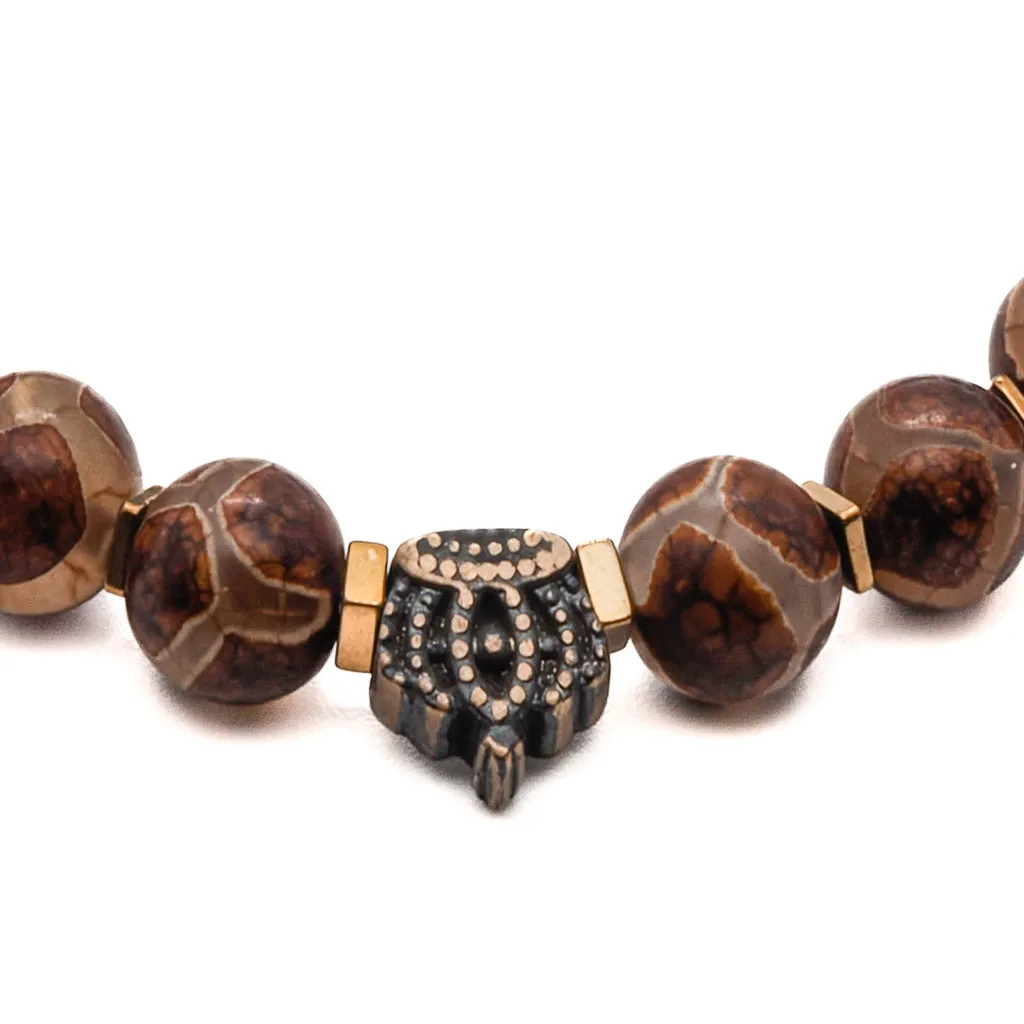 Men's Spiritual Beaded King Crown Bracelet