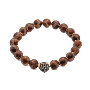 Men's Spiritual Beaded King Crown Bracelet