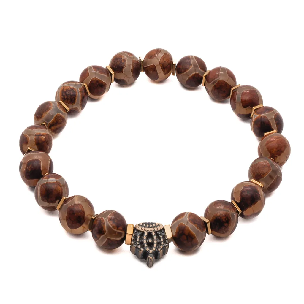 Men's Spiritual Beaded King Crown Bracelet