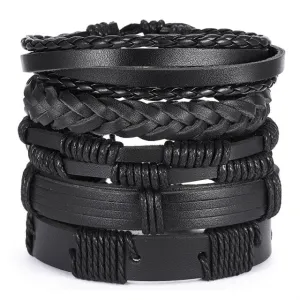 Men’s Vintage Gothic Multilayer Braided Bracelet