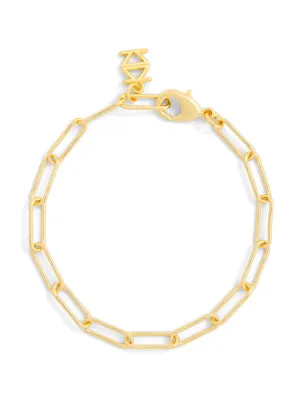 Micro Paperclip Chain Bracelet - Gold