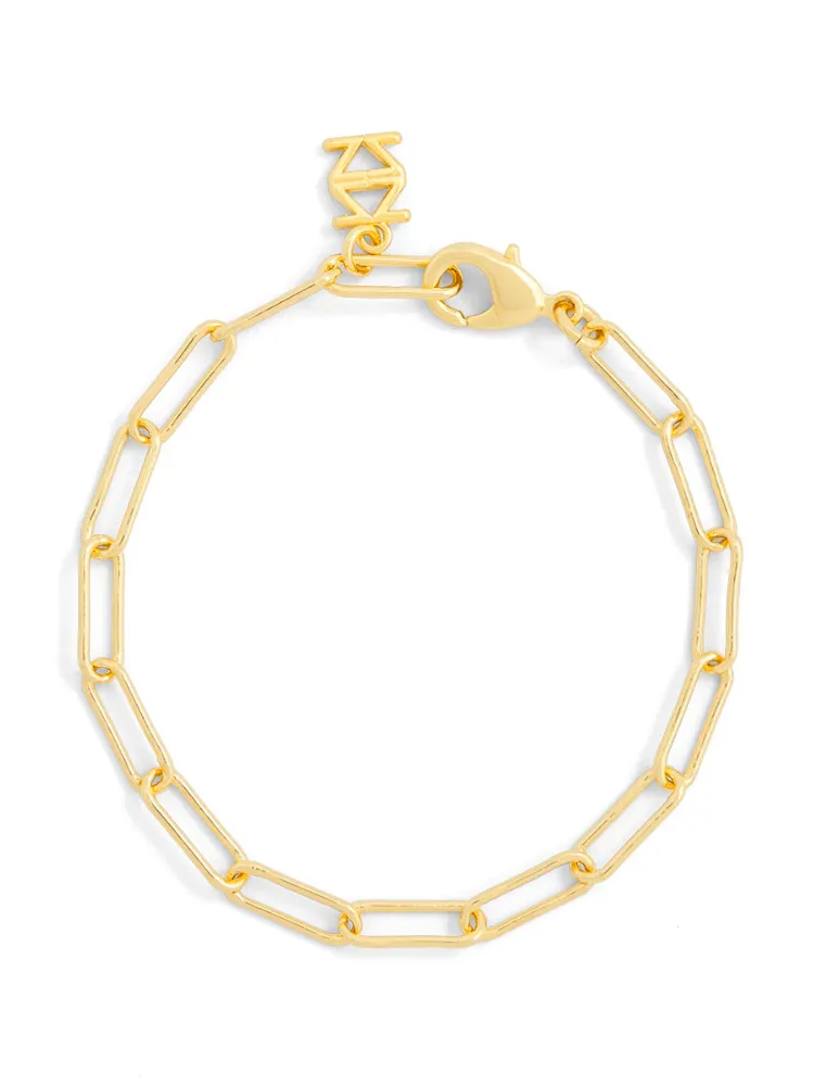 Micro Paperclip Chain Bracelet - Gold