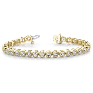Milgrain Bezel Set 5.75 ctw Round Diamond Tennis Bracelet
