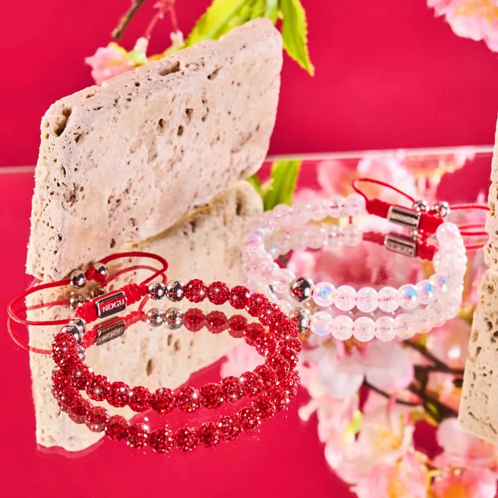 Mini Ruby Kikiballa Crystal x Red String Bracelet