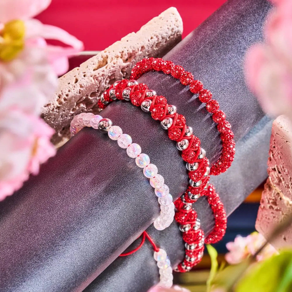 Mini Ruby Kikiballa Crystal x Red String Bracelet