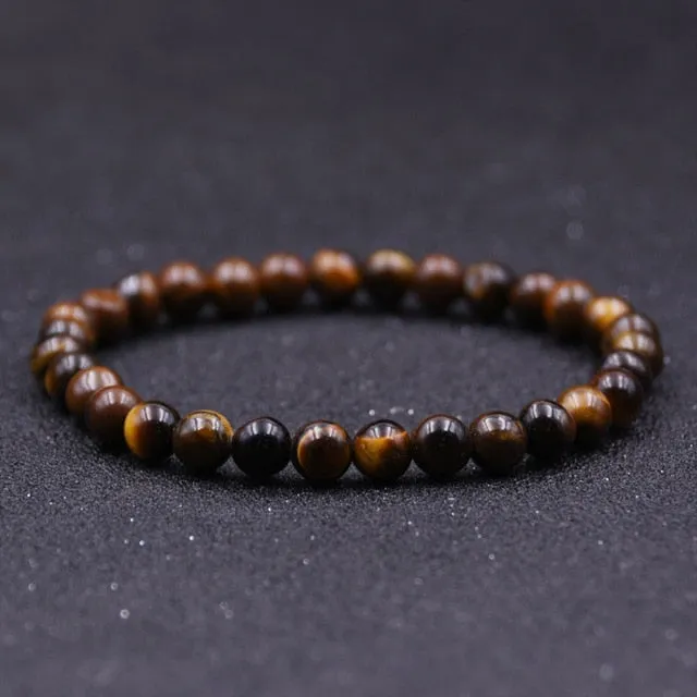 Minimalist 4mm 6mm 8mm 10mm Tiger eyes Beads Bracelet Men Charm Natural Stone Braslet For Man Handmade Casual Jewelry Pulseras