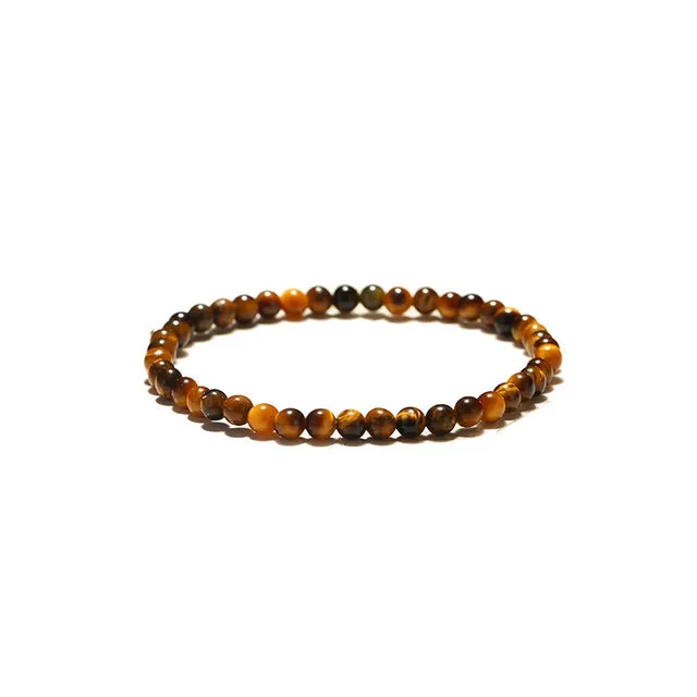 Minimalist 4mm 6mm 8mm 10mm Tiger eyes Beads Bracelet Men Charm Natural Stone Braslet For Man Handmade Casual Jewelry Pulseras