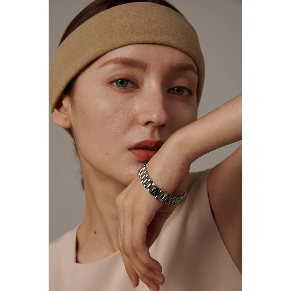 Minimalist Stainless Steel Chain Bracelet with 18K Gold Plating