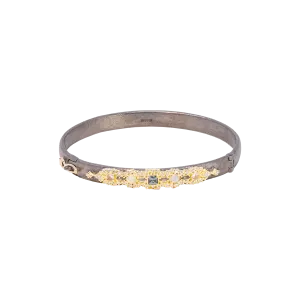 MORGANITE AND OPAL HUGGIE BRACELET WITH DIAMONDS