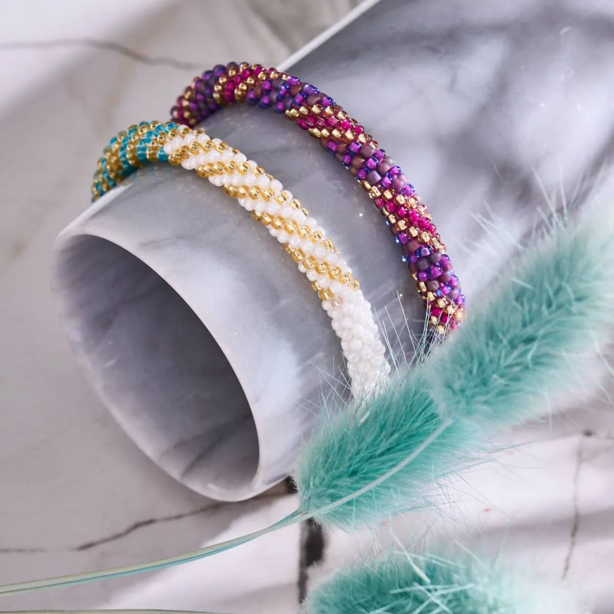 Mulberry Parade | Himalayan Glass Bead Bracelet