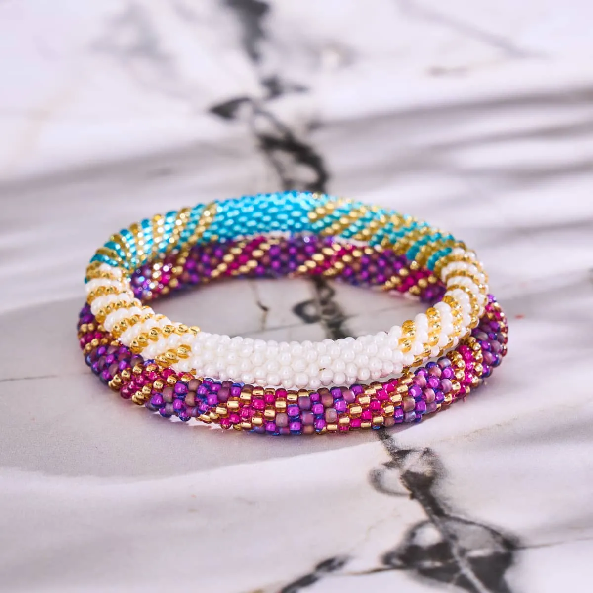 Mulberry Parade | Himalayan Glass Bead Bracelet