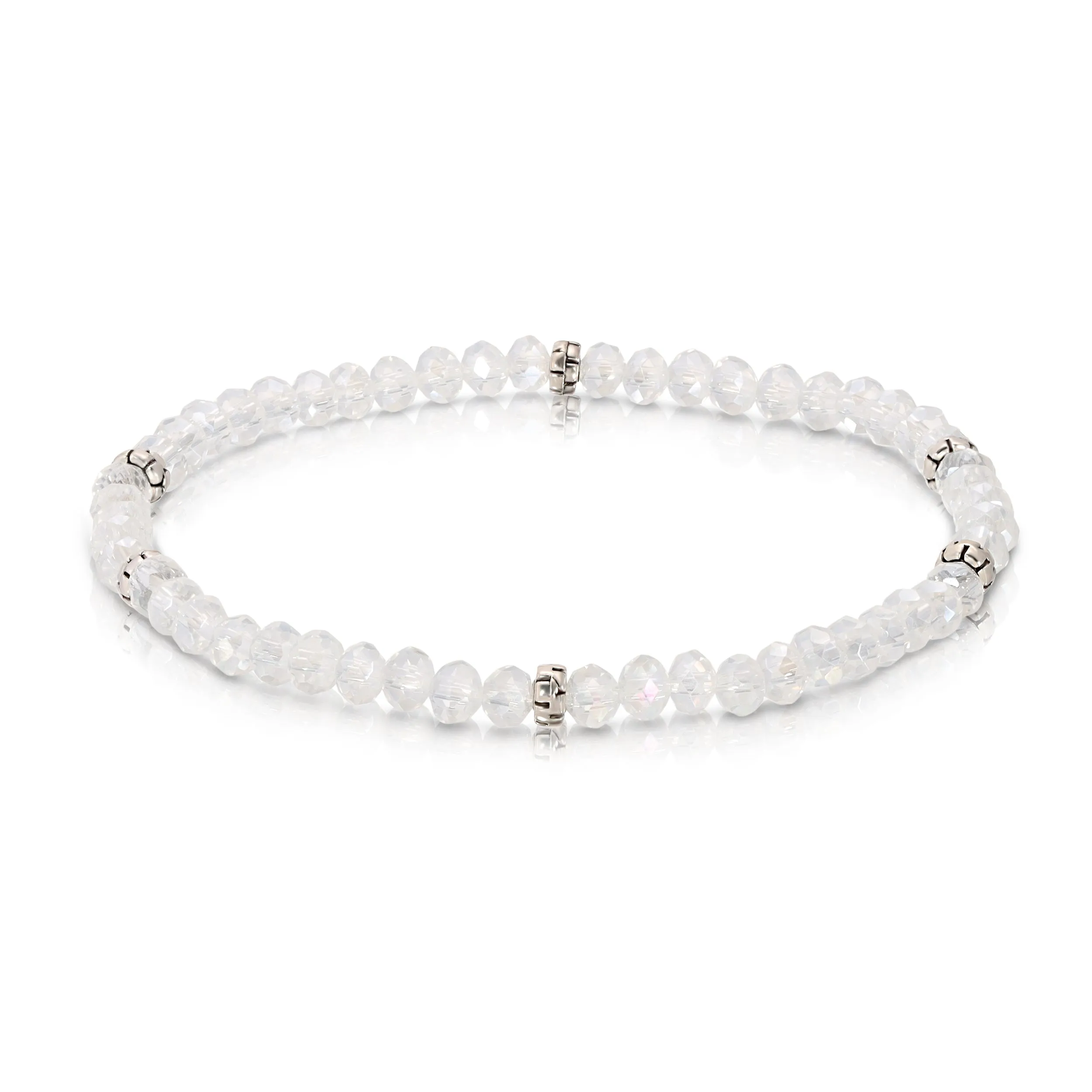 My FUN Colors Mini Crystal Bracelet Clear Crystal AB Crystal / Silver Accent