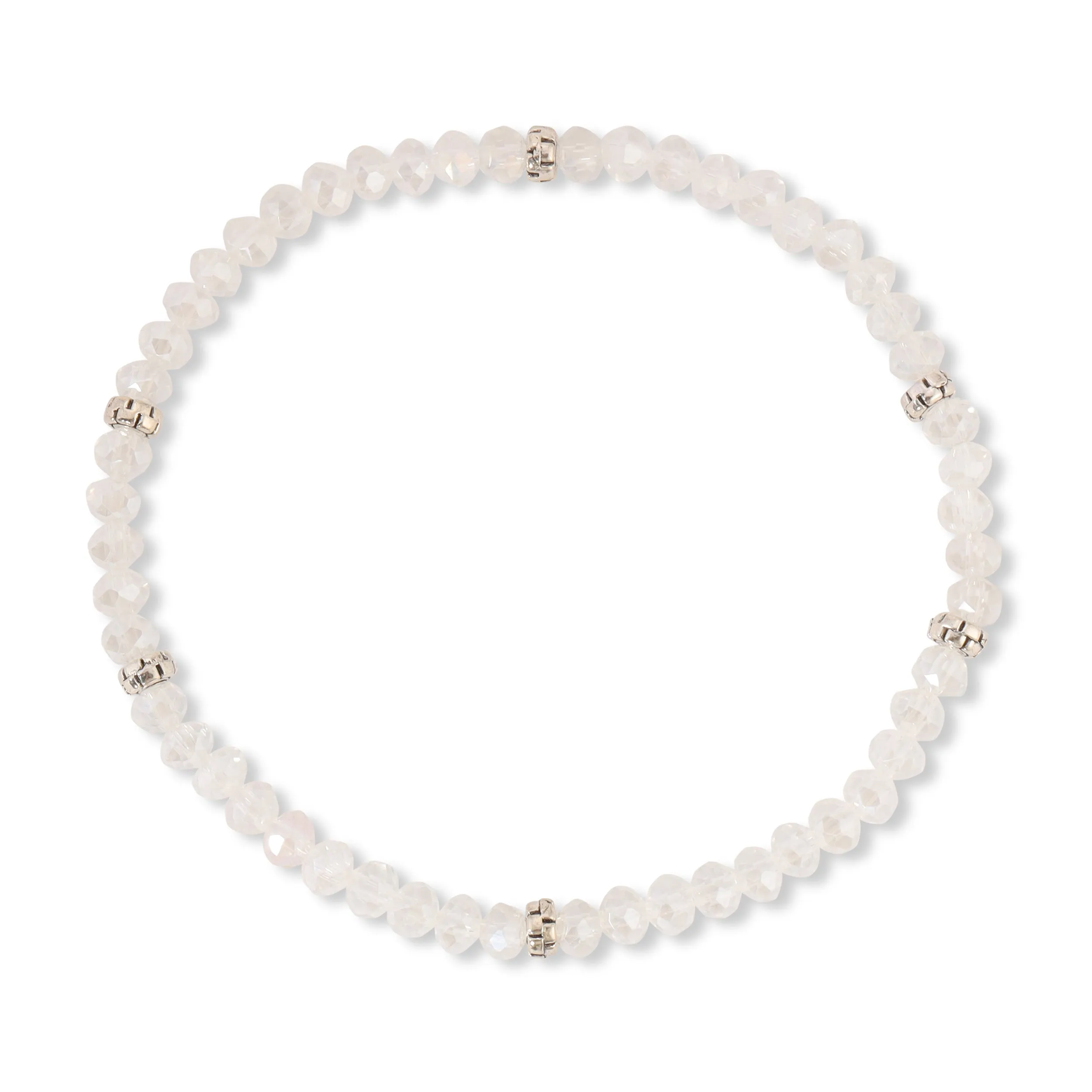 My FUN Colors Mini Crystal Bracelet Clear Crystal AB Crystal / Silver Accent