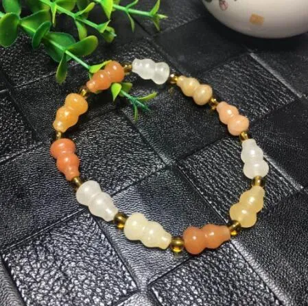 Natural Colorful Jade Charm Bracelet
