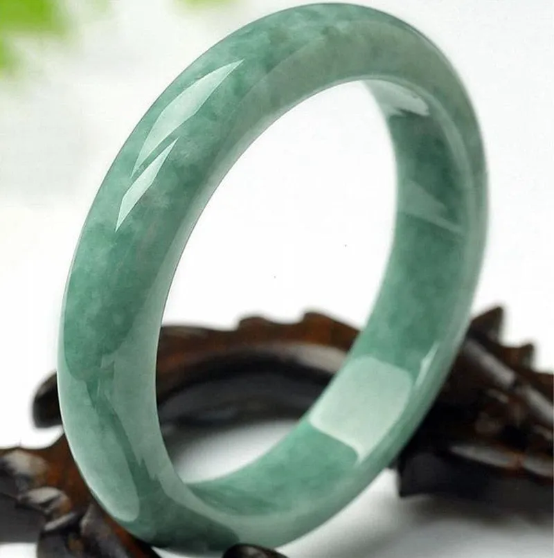 Natural Dark Green Hand Carved Wide Jade