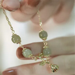 Natural Hetian Jade Chain Female Bracelet