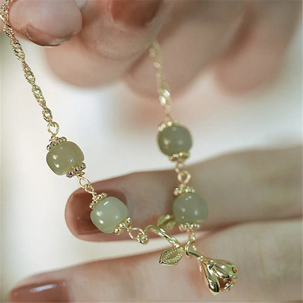 Natural Hetian Jade Chain Female Bracelet