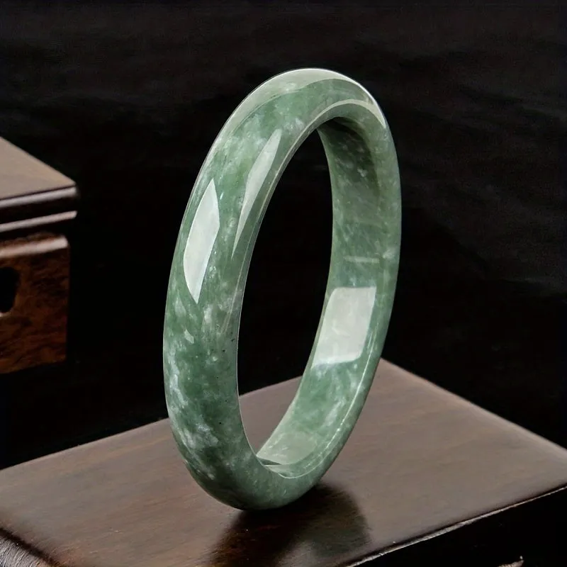 Natural Jade Bracelet Men's Dark Green Bangle