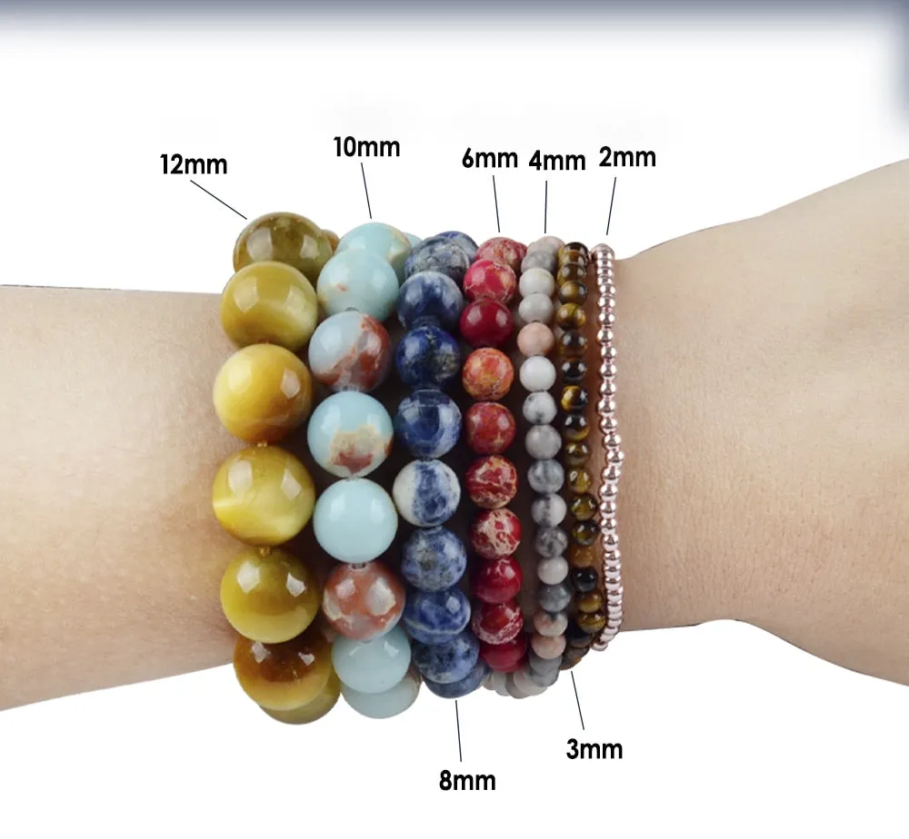 Natural Stone 7 Chakra Healing Beads Jade Loose