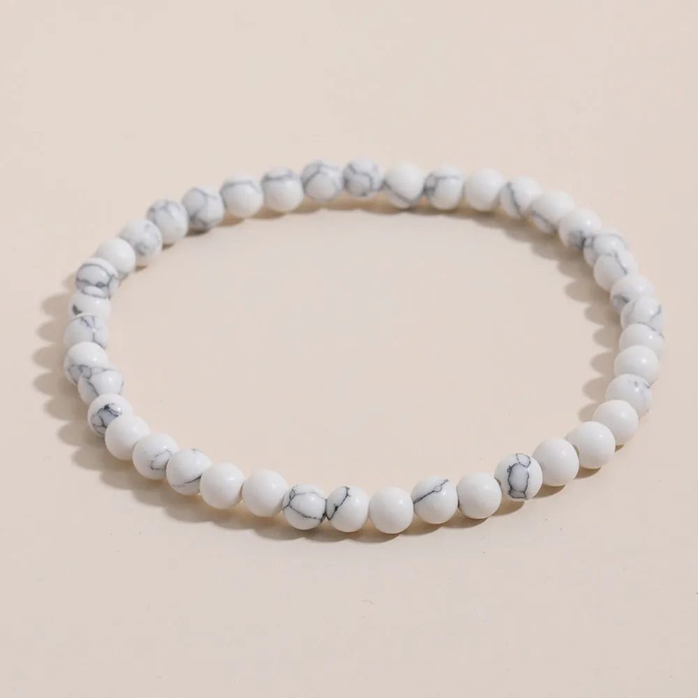 Natural Stone Beads Bracelets Simple Malachite Tiger Eye