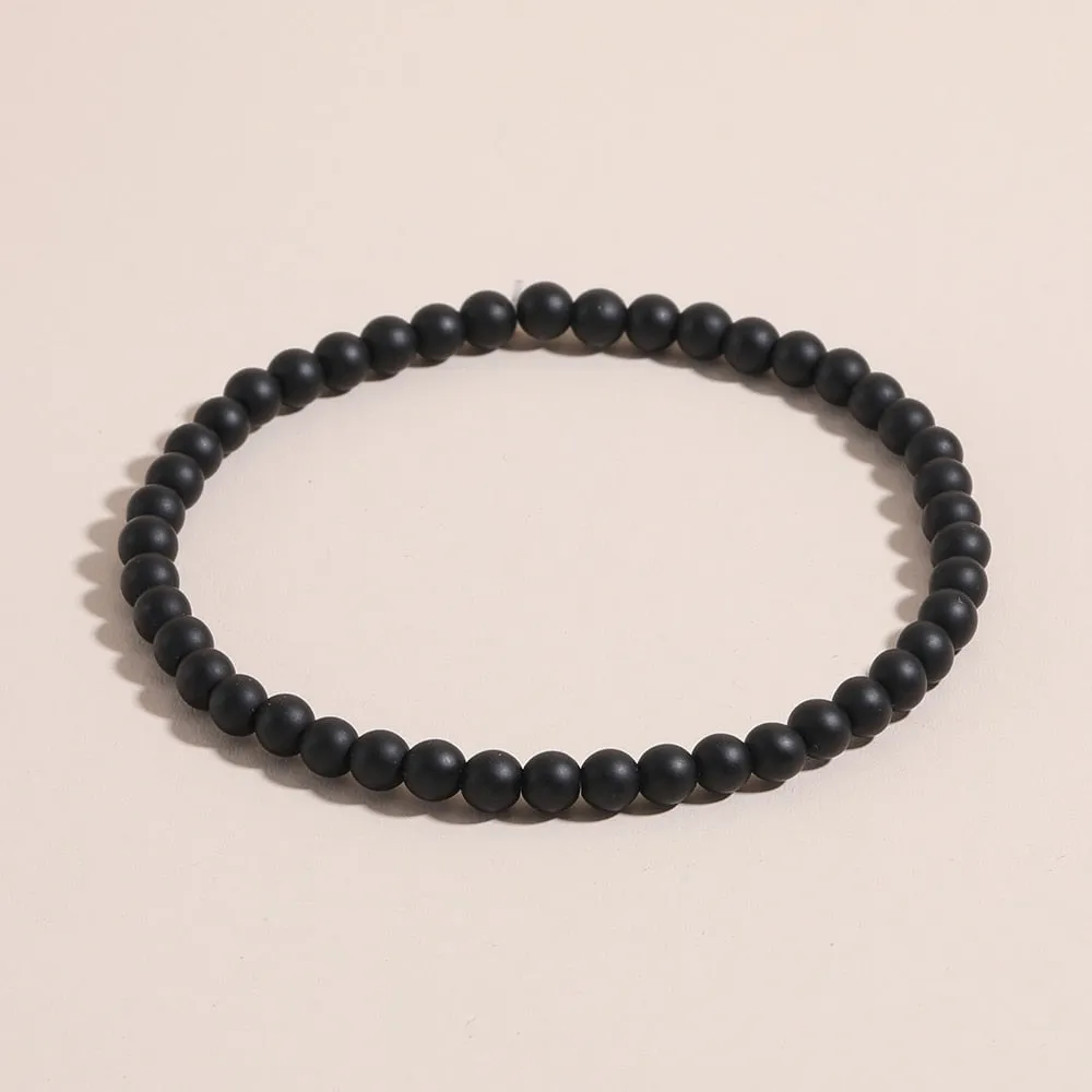 Natural Stone Beads Bracelets Simple Malachite Tiger Eye