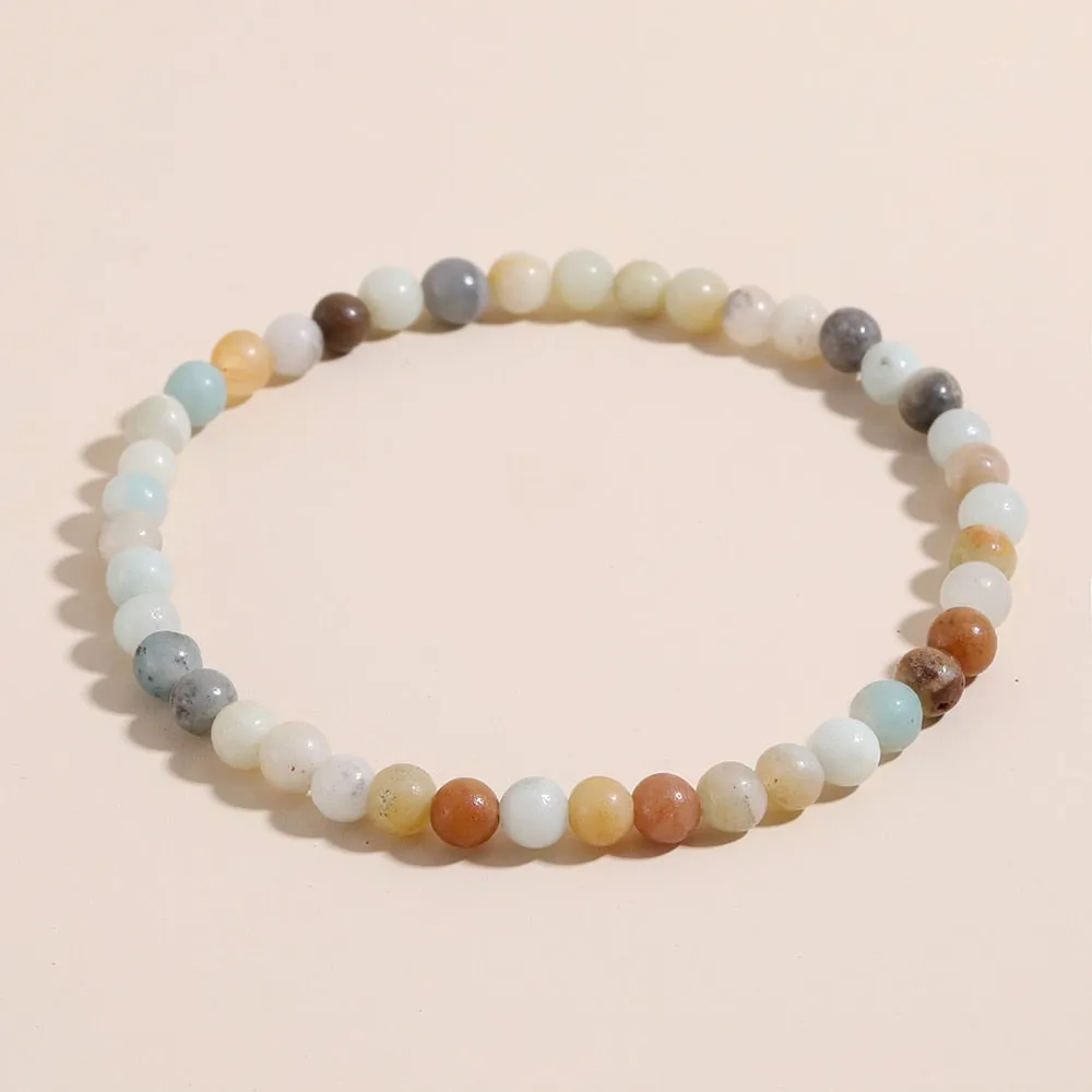 Natural Stone Beads Bracelets Simple Malachite Tiger Eye