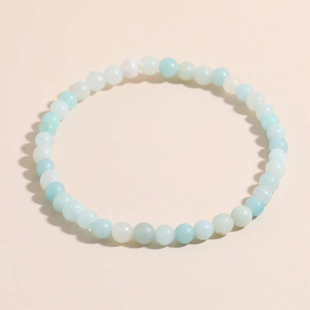 Natural Stone Beads Bracelets Simple Malachite Tiger Eye