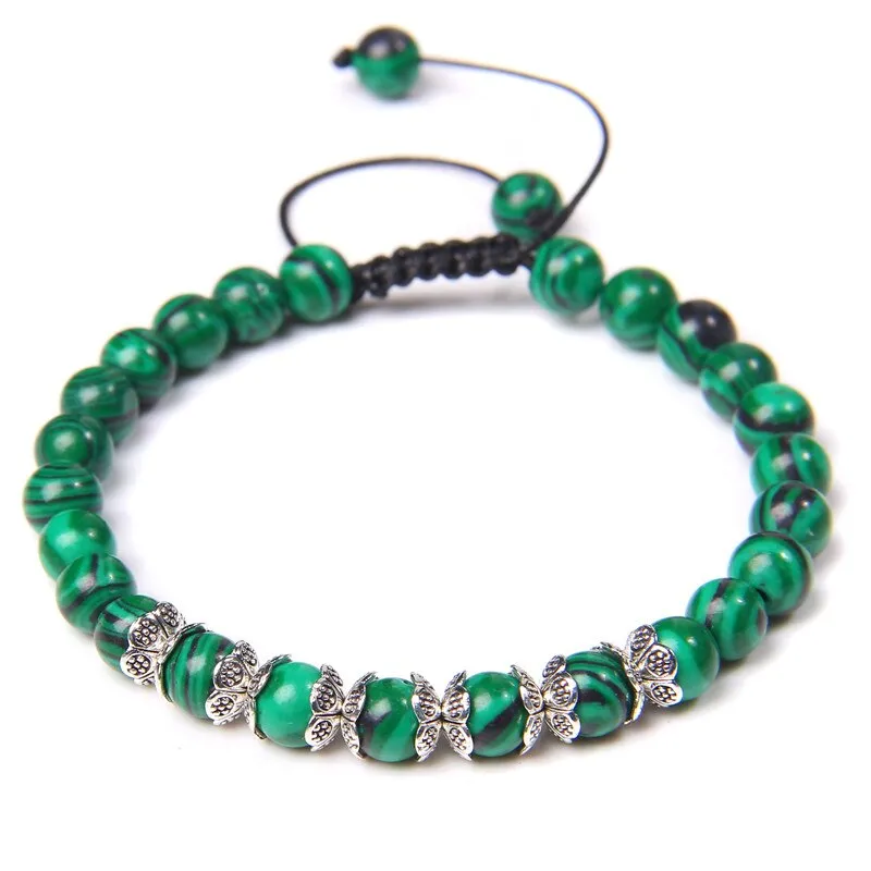 Natural Stone Beads Braided Chakra Bracelet